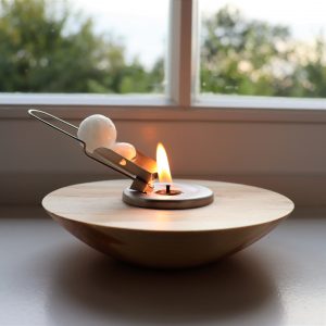 Deko Wachslicht aus Holz – Bild 2
